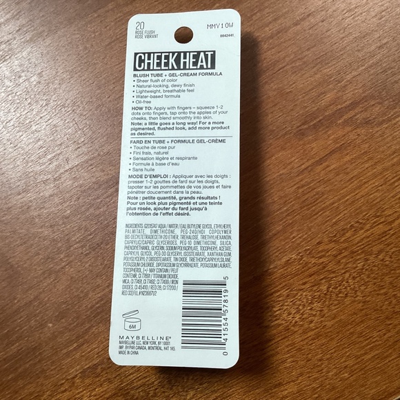 Maybelline Cheek Heat Rose Flush Rose Vibrant 20 New Sealed 0.27 fl oz - Picture 5 of 6